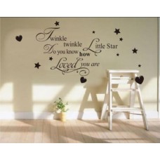 Kids Nursery Decor Vinyl Wall Decal Stickers Twinkle Twinkle Little Star Quote   161721895430